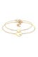 Armband Herz 925 Silber, mit Kristallen von Swarovski® Gold