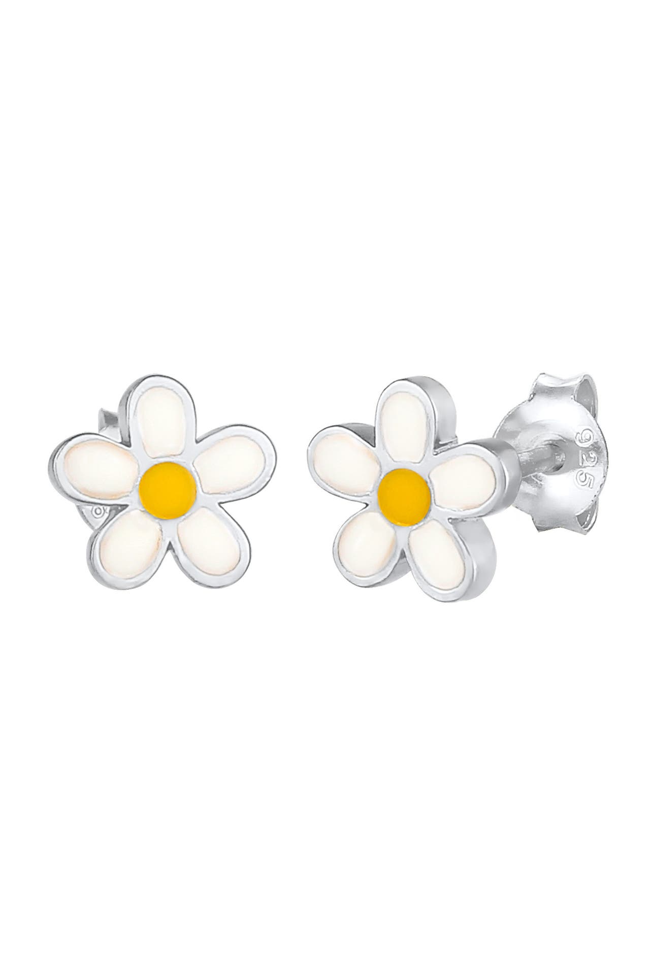 ELLI Ohrringe Kinder Blume Flower Emaille 925 Silber, Bild 1
