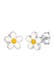Ohrringe Kinder Blume Flower Emaille 925 Silber