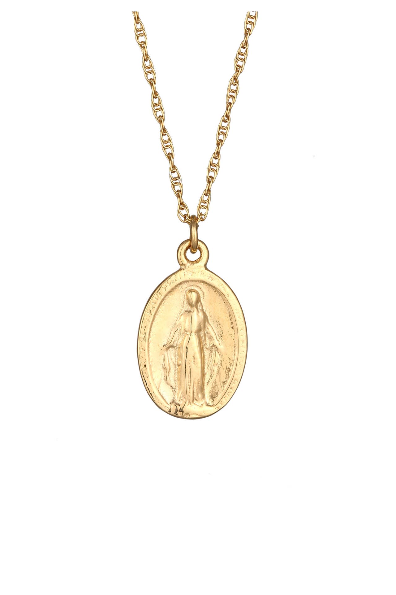ELLI Kette Marienbild Oval Vintage Style 925 Sterling Silber Gold, Bild 1