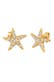Ohrringe Seestern Beach Kristalle 925 Sterling Silber vergoldet Weiß