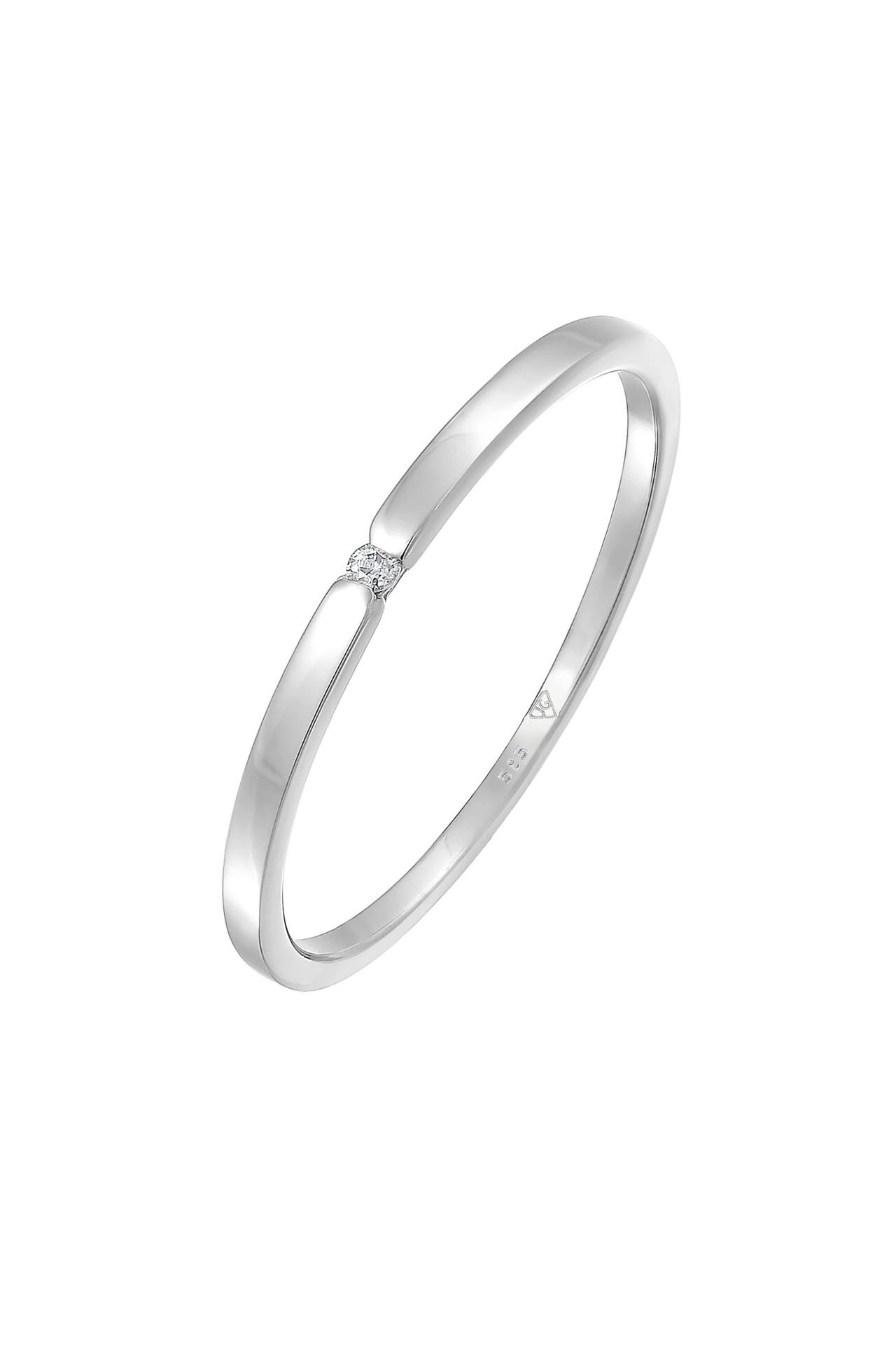 ELLI DIAMONDS Ring Verlobungsring Diamant Weiß Brillantschliff (0.015 ct) 585 Weißgold Weiß, Bild 1