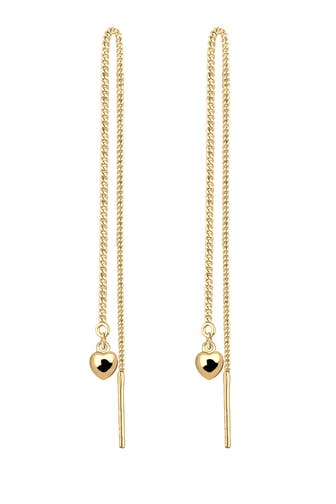 ELLI Ohrringe Herz Kette Hänger 925 Silber vergoldet Gold