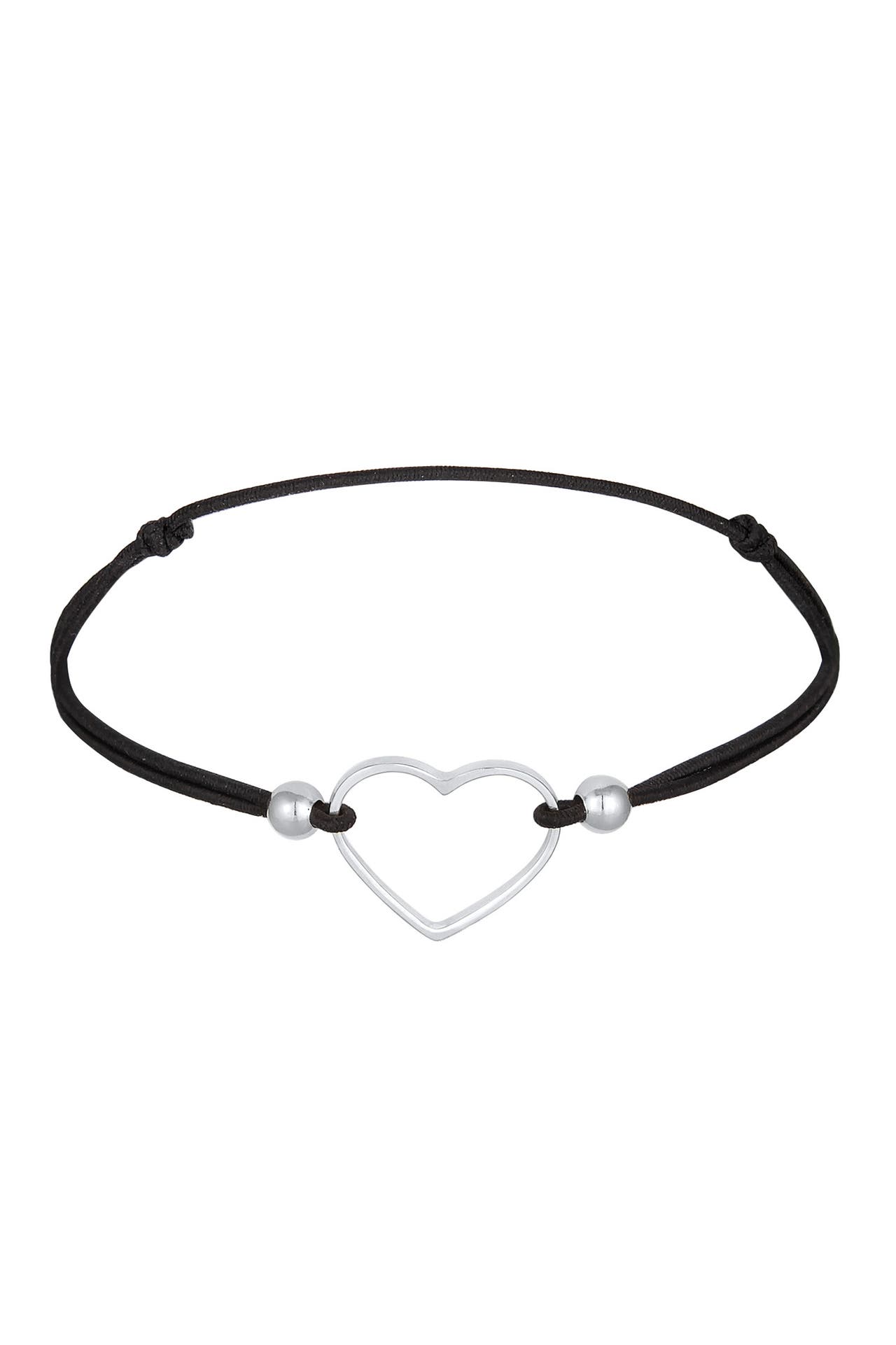 ELLI Armband Herz Liebe Elastisches Gummiband 925 Silber Silber, Bild 1