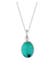 Kette Türkis Anhänger Edelstein Howlith 925 Silber Blau