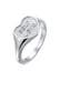 Ring Siegelring Herz 925 Sterling Silber Silber