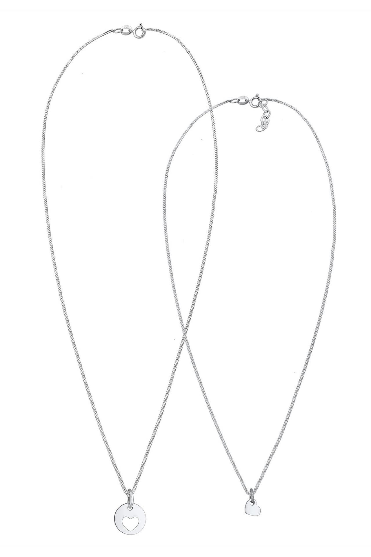 ELLI Kette Herz Mutter Kind Cut Out Münze 925 Silber Silber, Bild 1