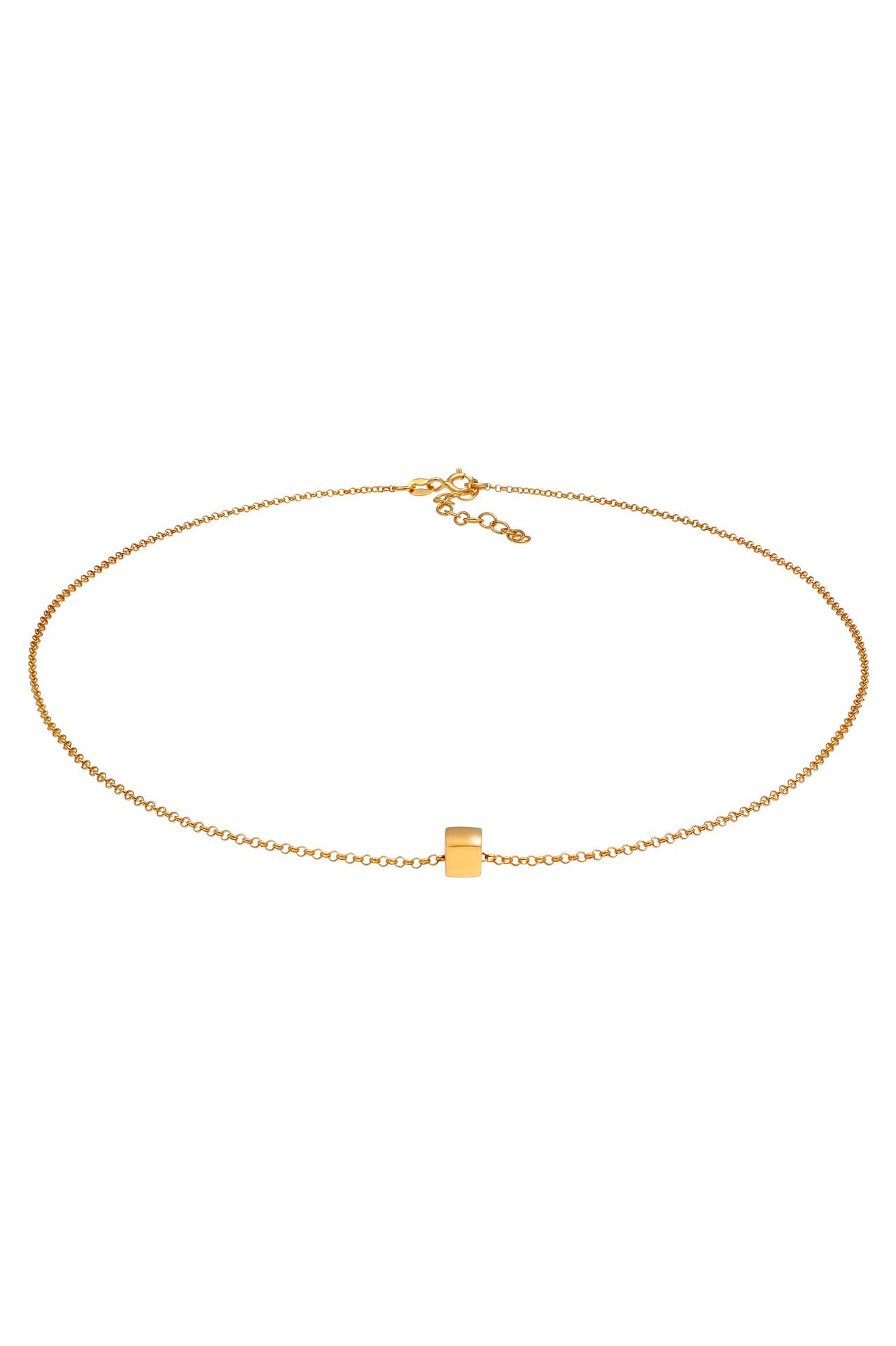 ELLI Kette Choker Würfel Viereck Geo 925 Silber Gold, Bild 1