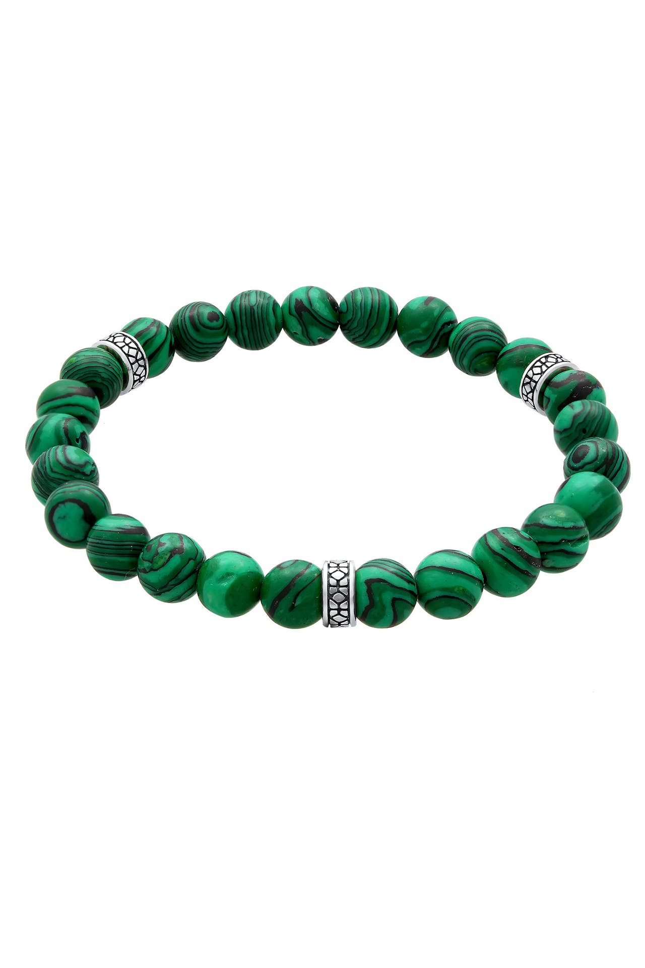 KUZZOI Armband Oxidiert Achat Grün 925er Silber, Bild 1