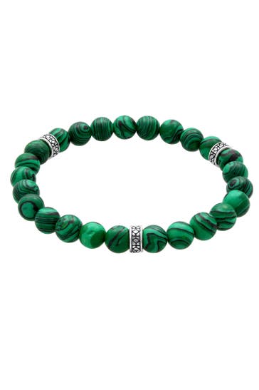 KUZZOI Armband Oxidiert Achat Grün 925er Silber