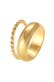Ring Bandring Twisted Gedreht 2er Set Basic 925 Silber Gold