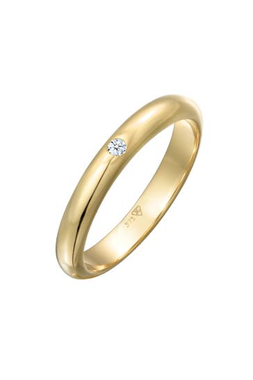 ELLI DIAMONDS Ring Verlobungsring Ehering Diamant Weiß Brillantschliff (0.03 ct) 375 Gelbgold Weiß