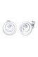 Ohrringe Ohrstecker Kreis Diamant Weiß (0.03ct) 925 Sterling Silber Silber