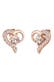 Ohrringe Herz Liebe mit Kristallen von Swarovski® 925 Sterling Silber Rosegold