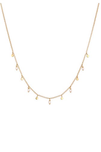ELLI Kette Plättchen Perlen Modisch Elegant 925 Silber vergoldet Gold