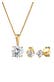 Schmuckset Zirkonia 585 Gelbgold Weiß