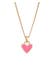 Kette Herz Anhänger Emaille 925 Silber vergoldet Pink