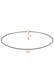 Kette Choker Evil Eye Textil 925 Silber vergoldet, mit Kristallen von Swarovski® Gold
