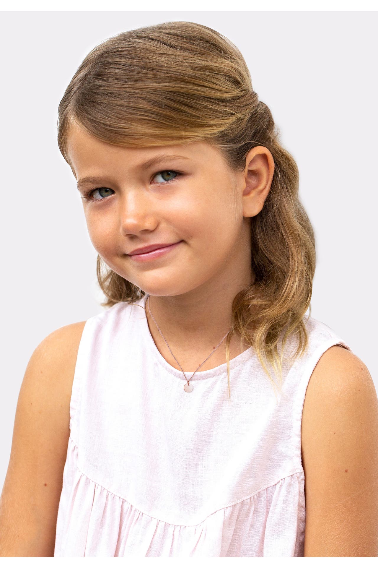 ELLI Halskette Kinder Plättchen Kreis Coin Erbskette 925 Silber, Bild 1