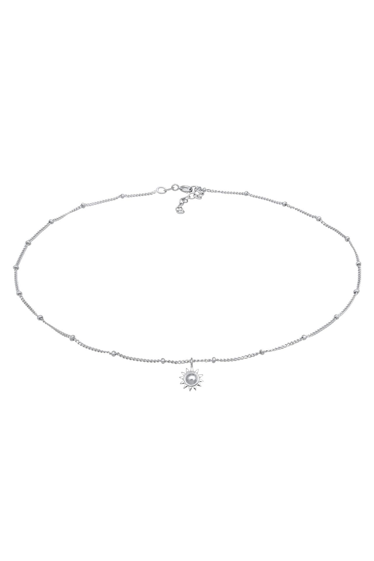 ELLI Kette Choker mit Anhänger Sonne 925 Sterling Silber Silber, Bild 1