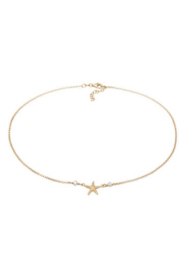 ELLI Kette Seestern Perle Maritim Beach 925 Silber Gold