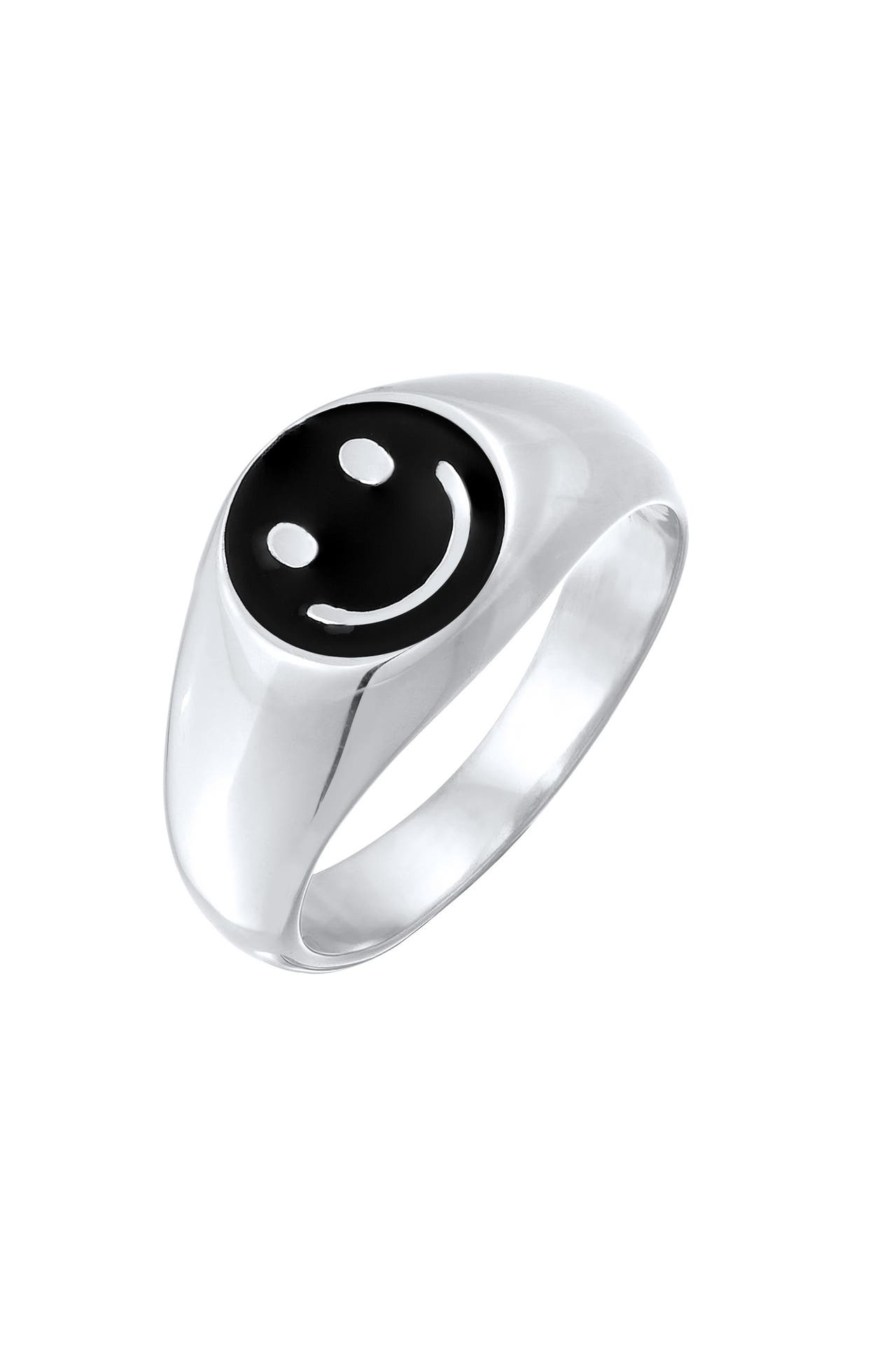 Siegelring günstig Smiling Silber 925 Emaille online | » KUZZOI Outletcity - Ring Herren kaufen