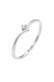 Ring Solitär Diamant (0.03 ct.) V-Form 925 Silber Silber