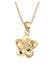 Kette Frangipani Blüte Diamant (0.03 ct) 925 Silber Gold