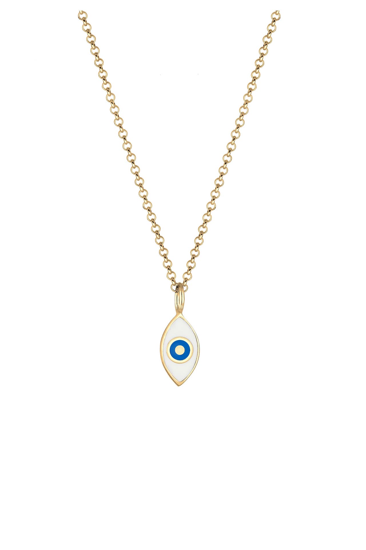 ELLI Kette Erbskette Evil Eye Symbol Emaille 925er Silber Gold, Bild 1