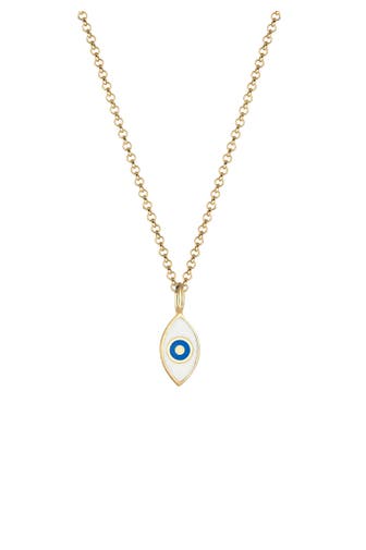 ELLI Kette Erbskette Evil Eye Symbol Emaille 925er Silber Gold