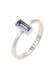 Ring Blau Baguette 925 Sterling Silber, mit Kristallen von Swarovski® Silber