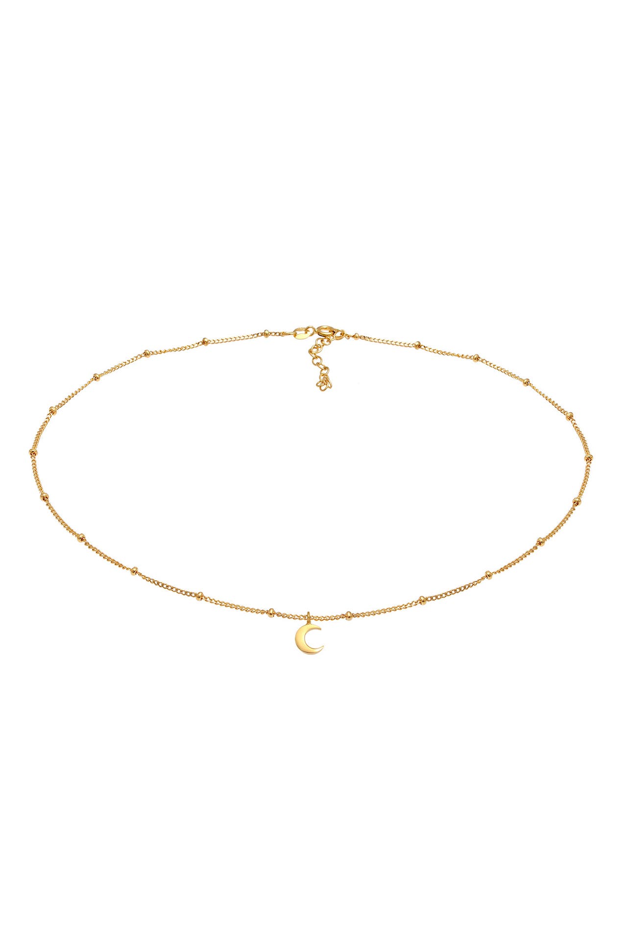 ELLI Kette Choker Kugelkette Halbmond 925 Silber Gold, Bild 1
