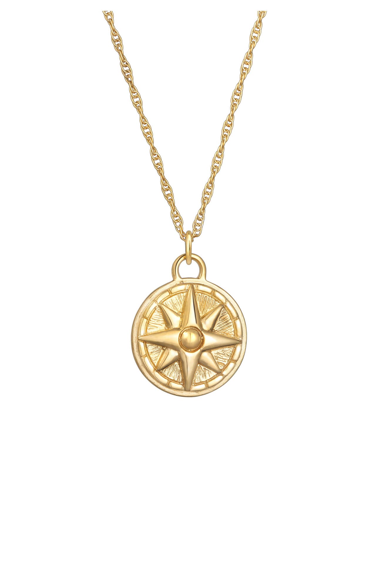ELLI Kette Windrose Kompass Anhänger 925 Silber Gold, Bild 1