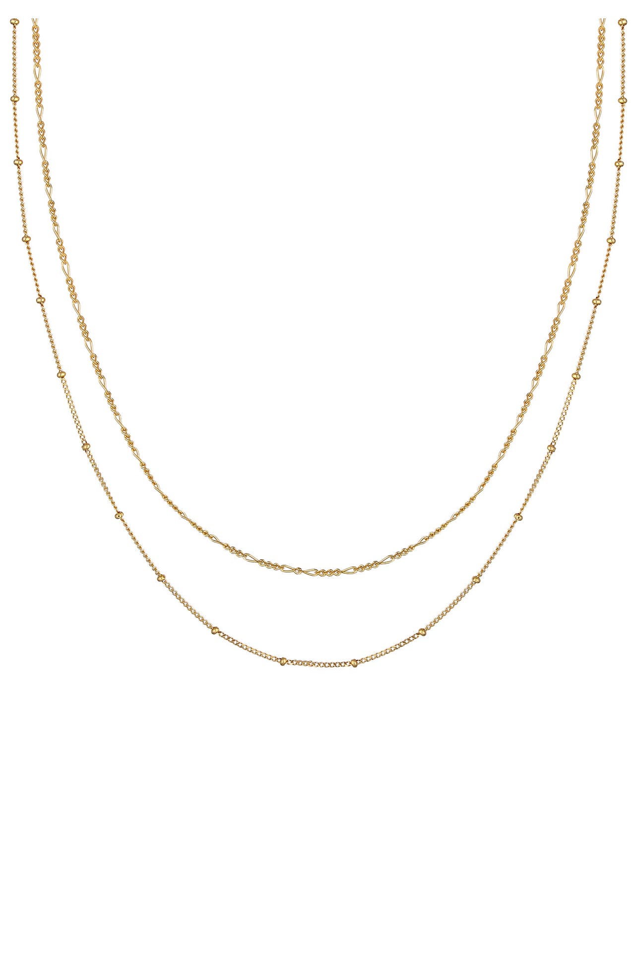 ELLI Kette Choker Set (2tlg) Figaro Panzer Kugel 925 Silber Gold, Bild 1