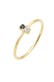 Ring Verlobungsring Schwarzer Diamant (0.06 ct) 375 Gelbgold Gold