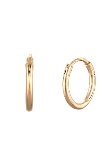 ELLI PREMIUM Ohrringe Creole Basic 375 Gelbgold Gold