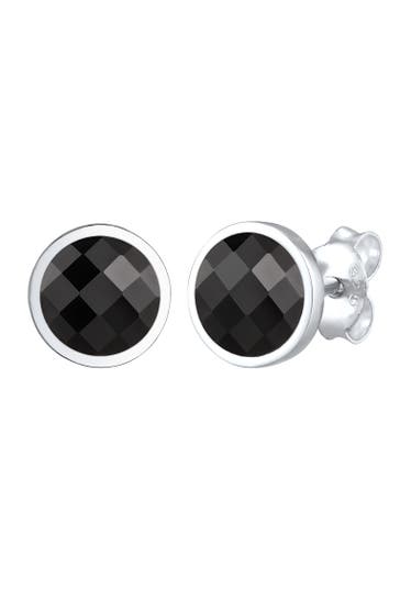 ELLI Ohrringe Ohrstecker Glas Kristalle Schwarz 925 Sterling Silber Silber