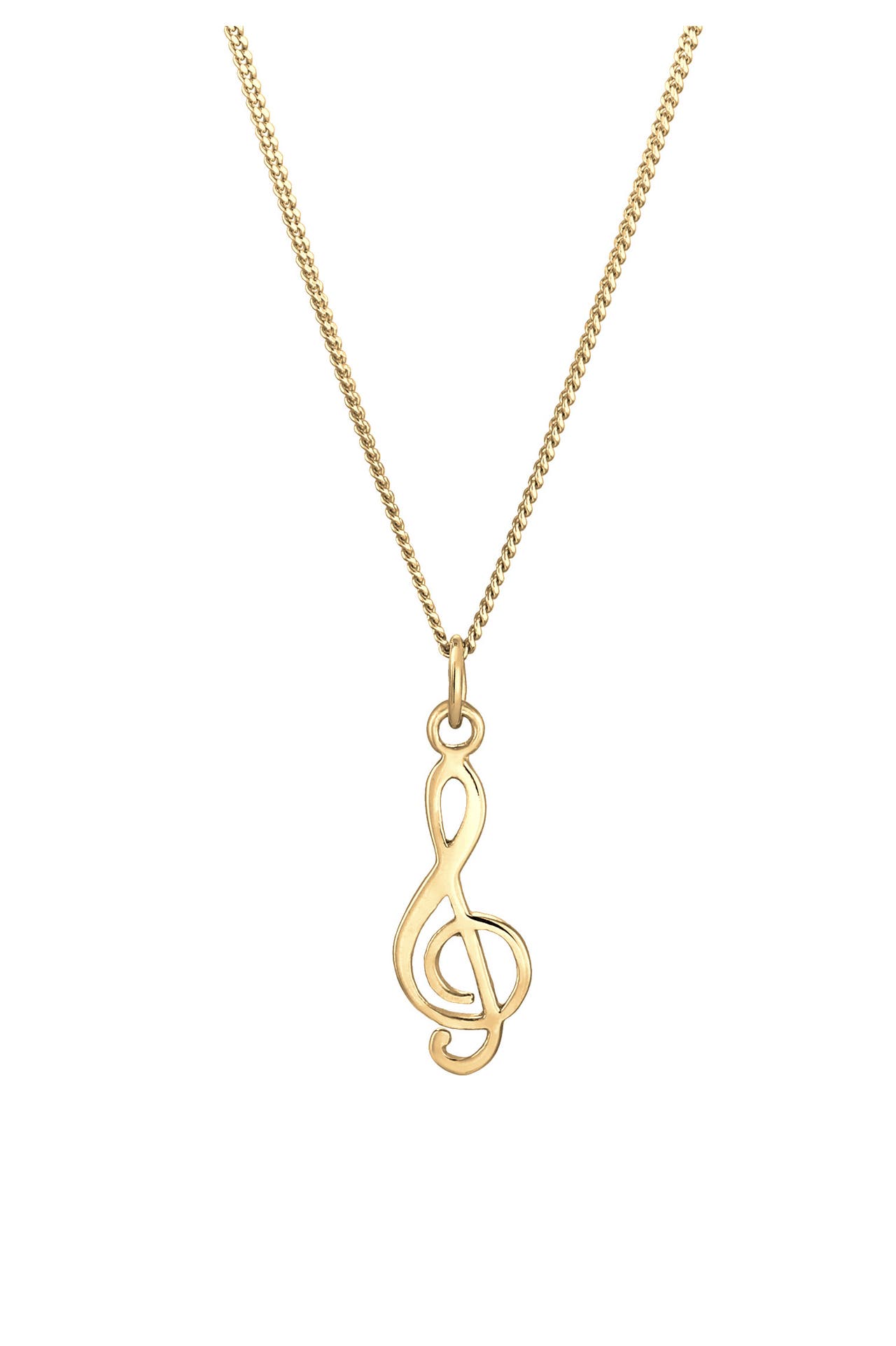 ELLI Kette Notenschlüssel Musik Symbol 925 Silber Gold, Bild 1