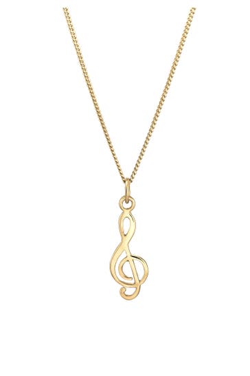 ELLI Kette Notenschlüssel Musik Symbol 925 Silber Gold