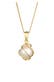 Kette Spirale synthetische Perlen 375 Gelbgold Gold