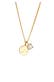 Kette Plättchen Synthetischer Opal Weiß 925 Sterling Silber Gold