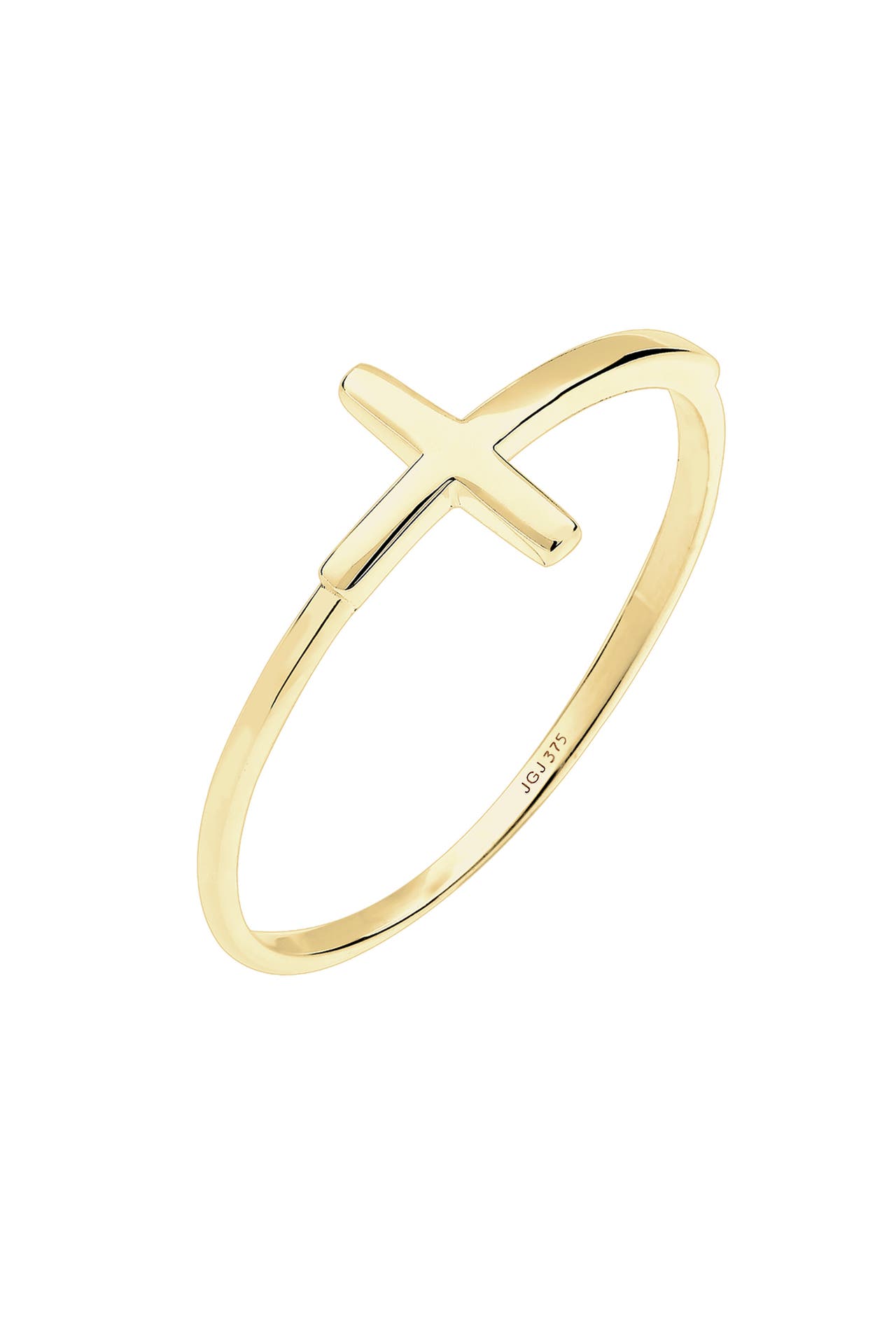 ELLI PREMIUM Ring Kreuz Symbol Trend Blogger 375 Gelbgold, Bild 1