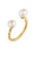 Ring Süßwasserzuchtperle Gehämmert 925 Silber Gold