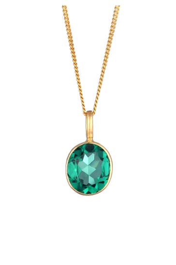 ELLI PREMIUM Kette Klassik Quarz 925 Silber vergoldet Gold