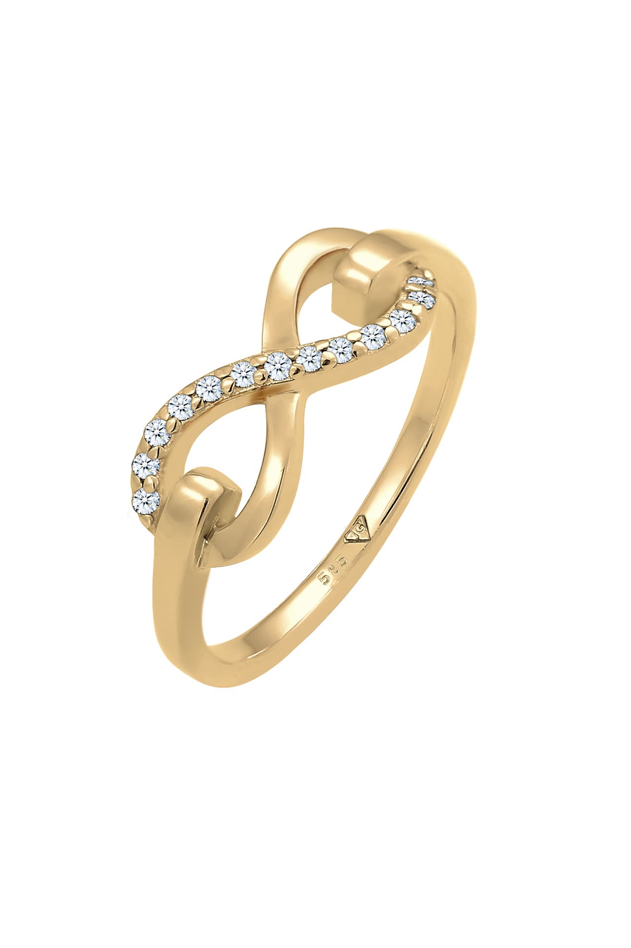 ELLI DIAMONDS Ring Verlobungsring Infinity Diamant Weiß Brillantschliff (0.065 ct) 585 Gelbgold Gold, Bild 1