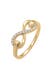 Ring Verlobungsring Infinity Diamant Weiß Brillantschliff (0.065 ct) 585 Gelbgold Gold