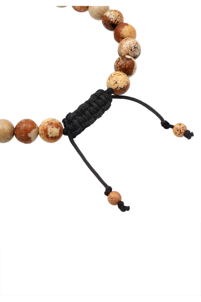 online | Silber KUZZOI Outletcity Armband Perlen 925 Look kaufen Bead Achat - Herren günstig » Jasper