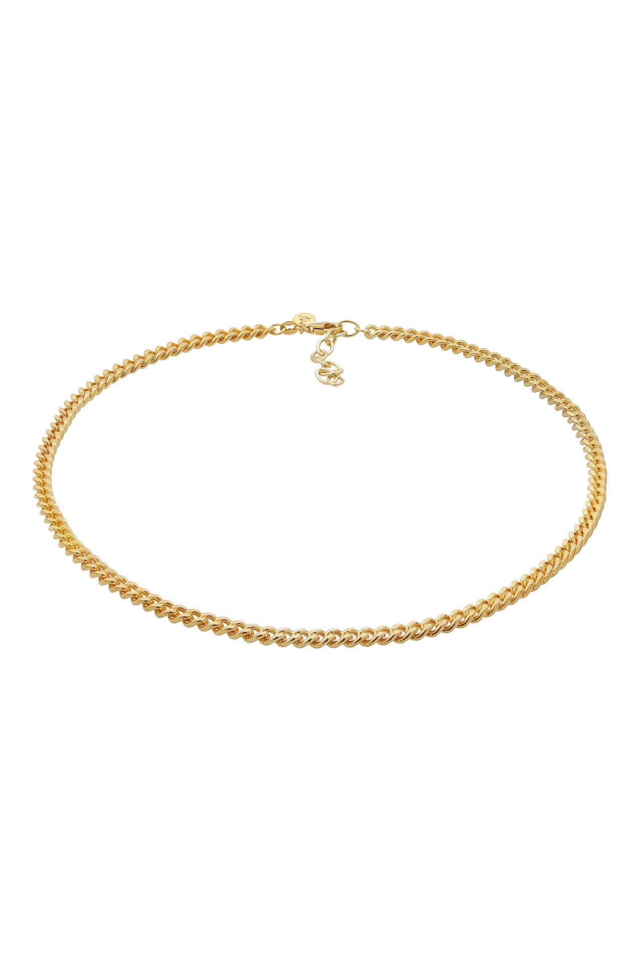ELLI PREMIUM Kette Choker Panzerkette Basic Klassik 925 Silber Gold, Bild 1