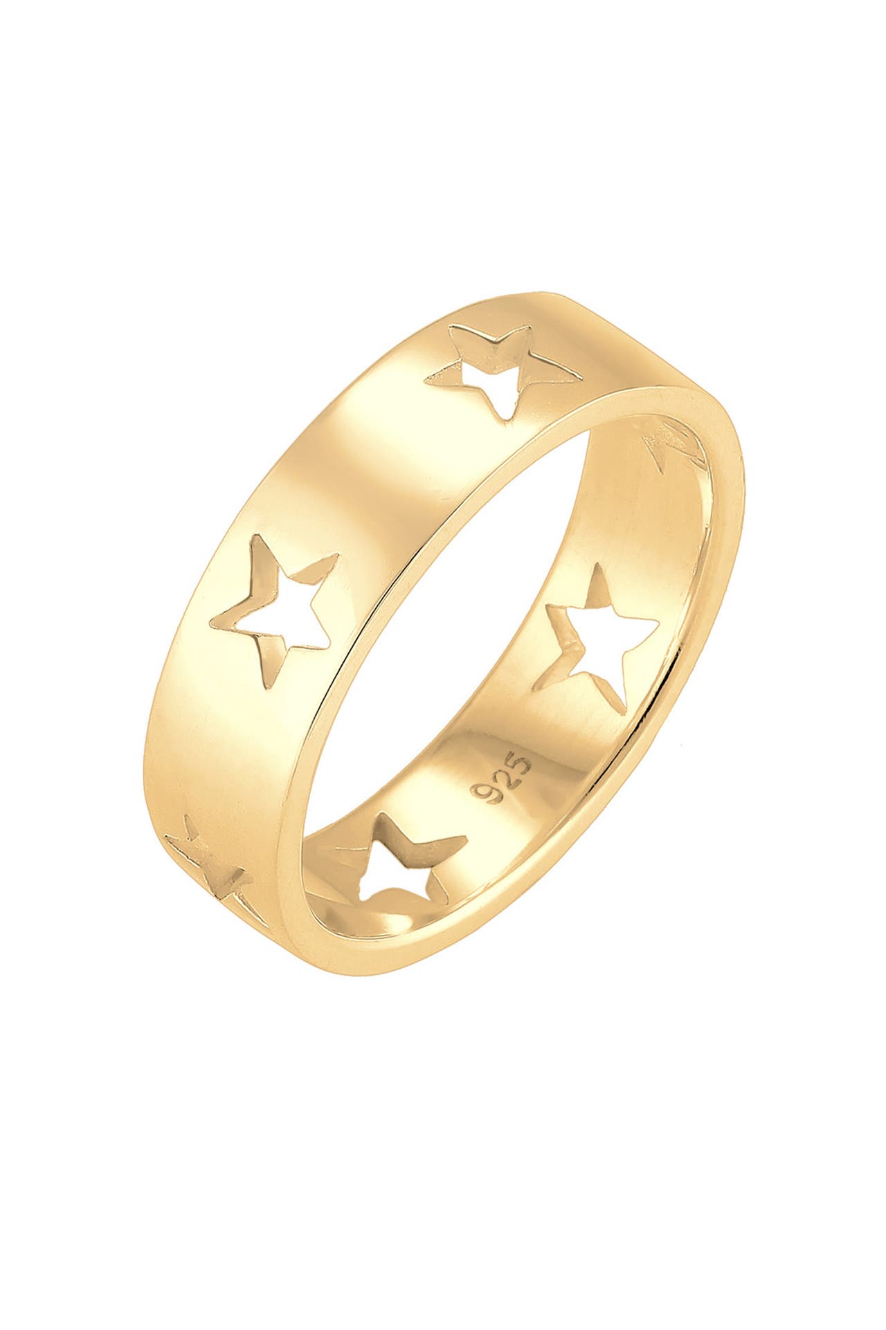 ELLI Ring Bandring Stern 925 Sterling Silber Gold, Bild 1