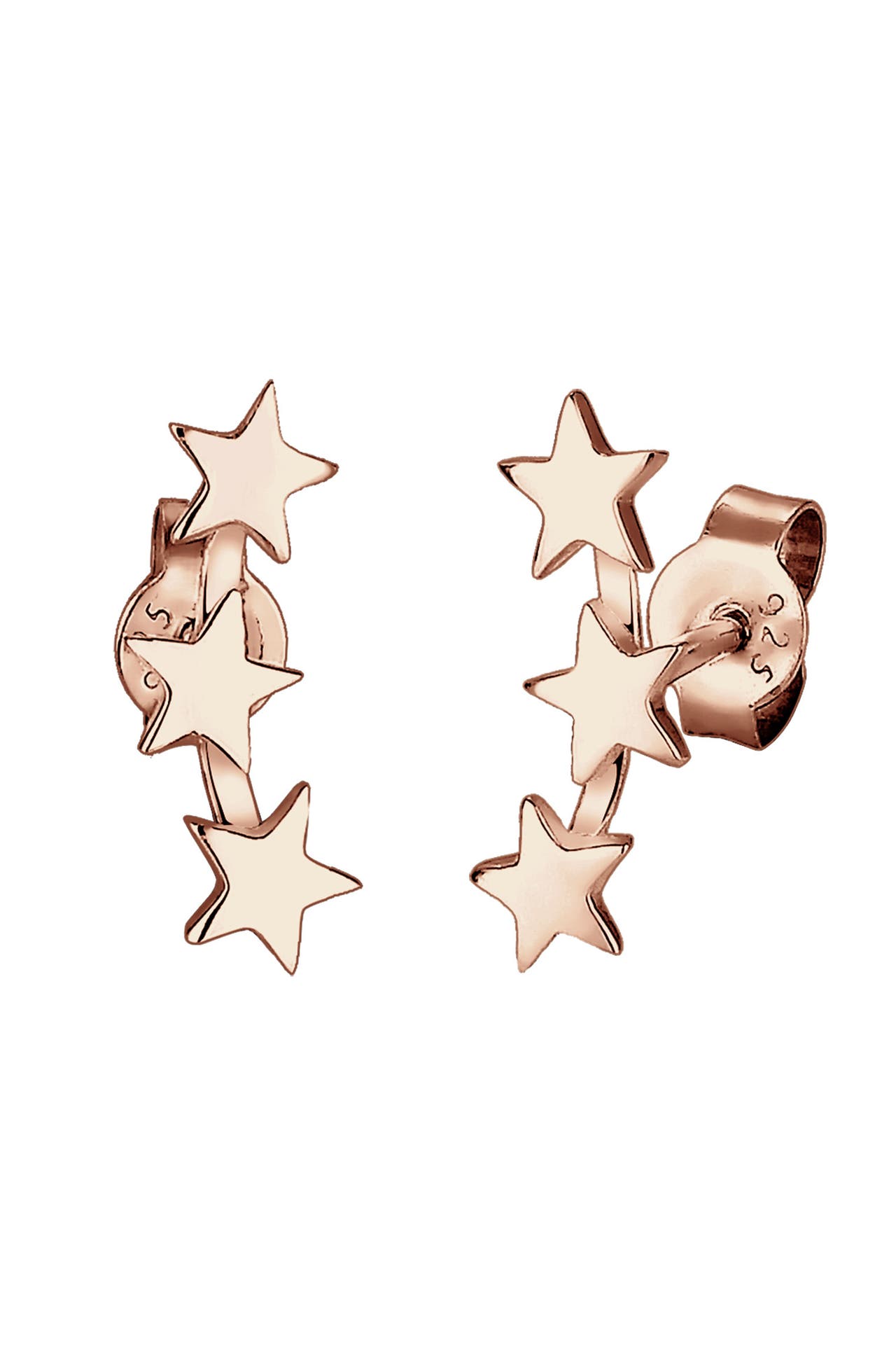 ELLI Ohrringe Ohrstecker Stern 925 Sterling Silber Rosegold, Bild 1